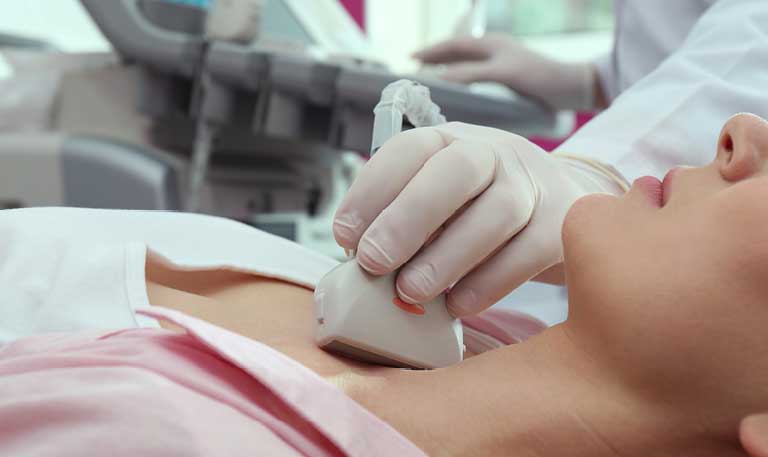 a cancer patient getting scanned