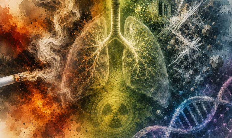 An artistic rendering of lung cancer