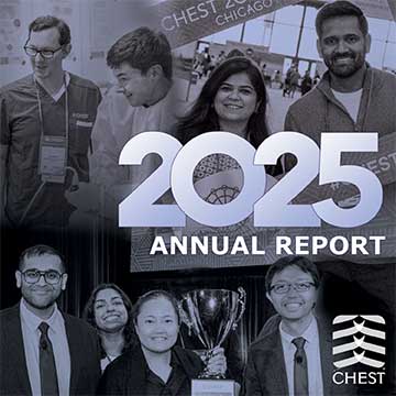 Collage of clinicians representing the CHEST Annual Report 2025