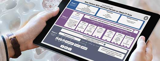 Screenshot of ILD infographic on a tablet