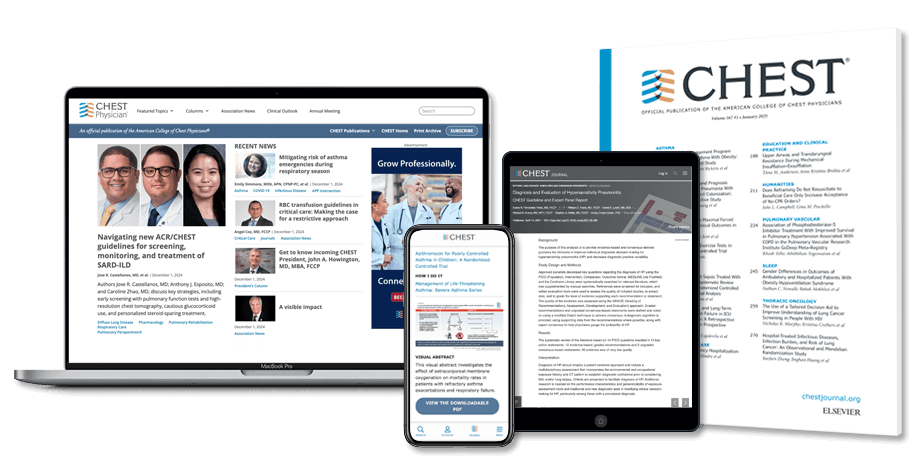 CHEST content shown in digital and print formats