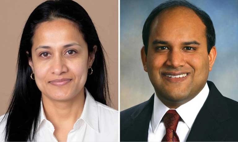 Headshots of Reeba Mathew, MD, FCCP; Diwakar Balachandran, MD, FCCP